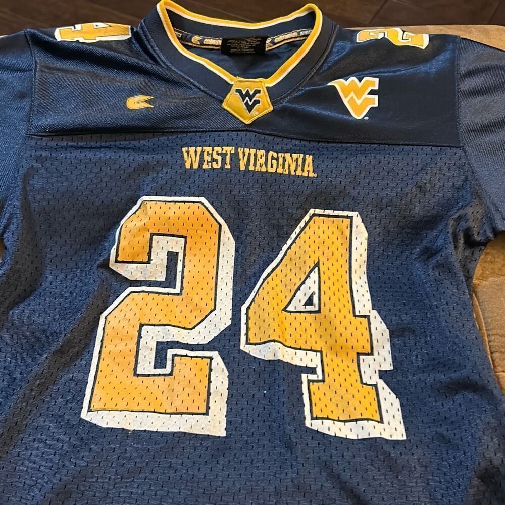 Colosseum Athletics WV Mountaineers #24‎ Jersey Size Youth Med. (12-14).